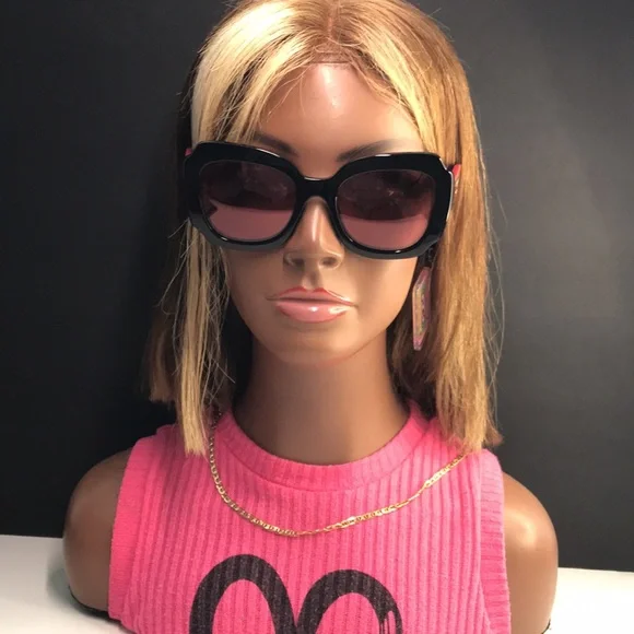 New Authentic Prada PR16YS 1AB06Q Black and Pink Women display picture 3